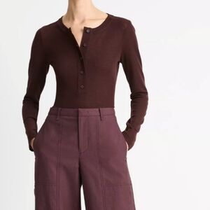 VINCE Wool Long-Sleeve Henley